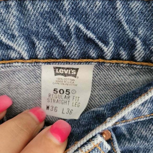 Vtg Levi's 505 Orange Tab Regular Fit Straight Leg - Picture 7 of 10